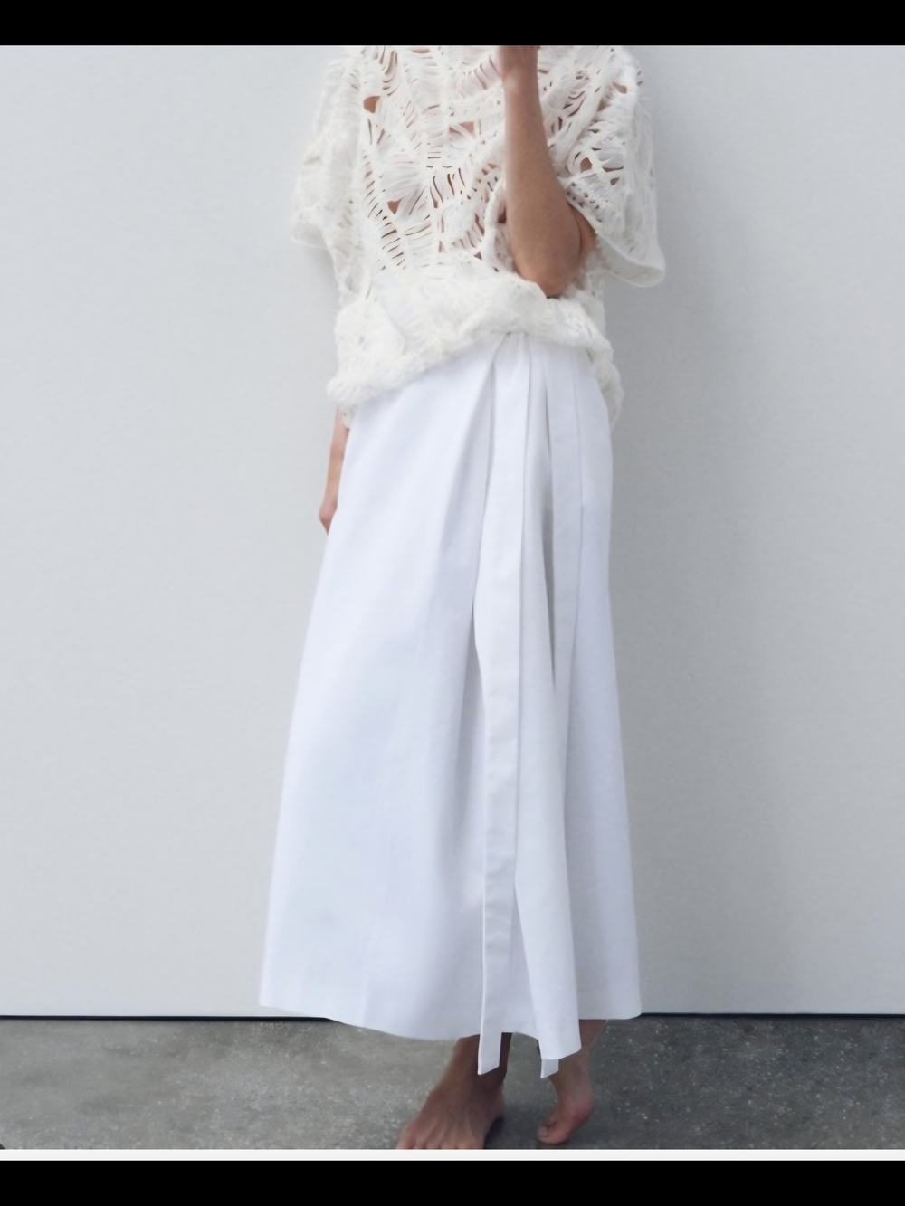 Zara ZW Collection LIMITED EDITION ASYMMETRIC MIDI SKIRT